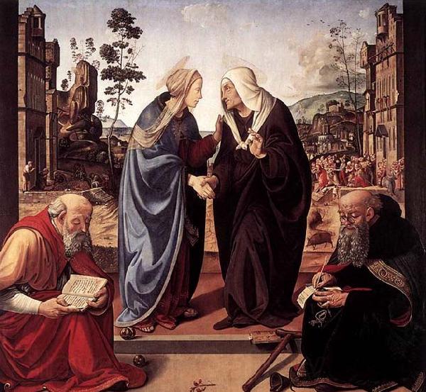 Piero di Cosimo The Visitation with Sts Nicholas and Anthony Germany oil painting art